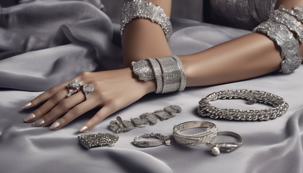 Escolhendo acessórios prateados com estilo